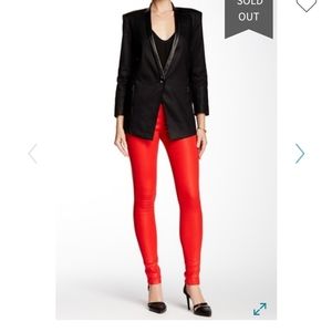 NWT Helmut Lang Red Skinny Pant, Sz 28